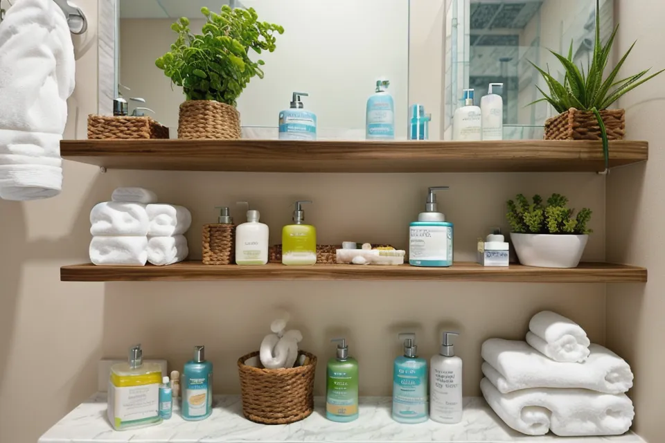 Calendar next to dental care products and vitamins, tracking an oral health preventative-care routine