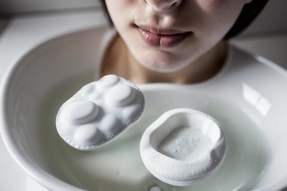 Dissolvable oral probiotic tablet used as part of a home oral care routine for dental anxiety