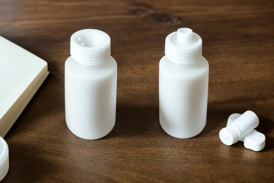ProvaDent gum support supplement bottle beside a glass of water on a home desk